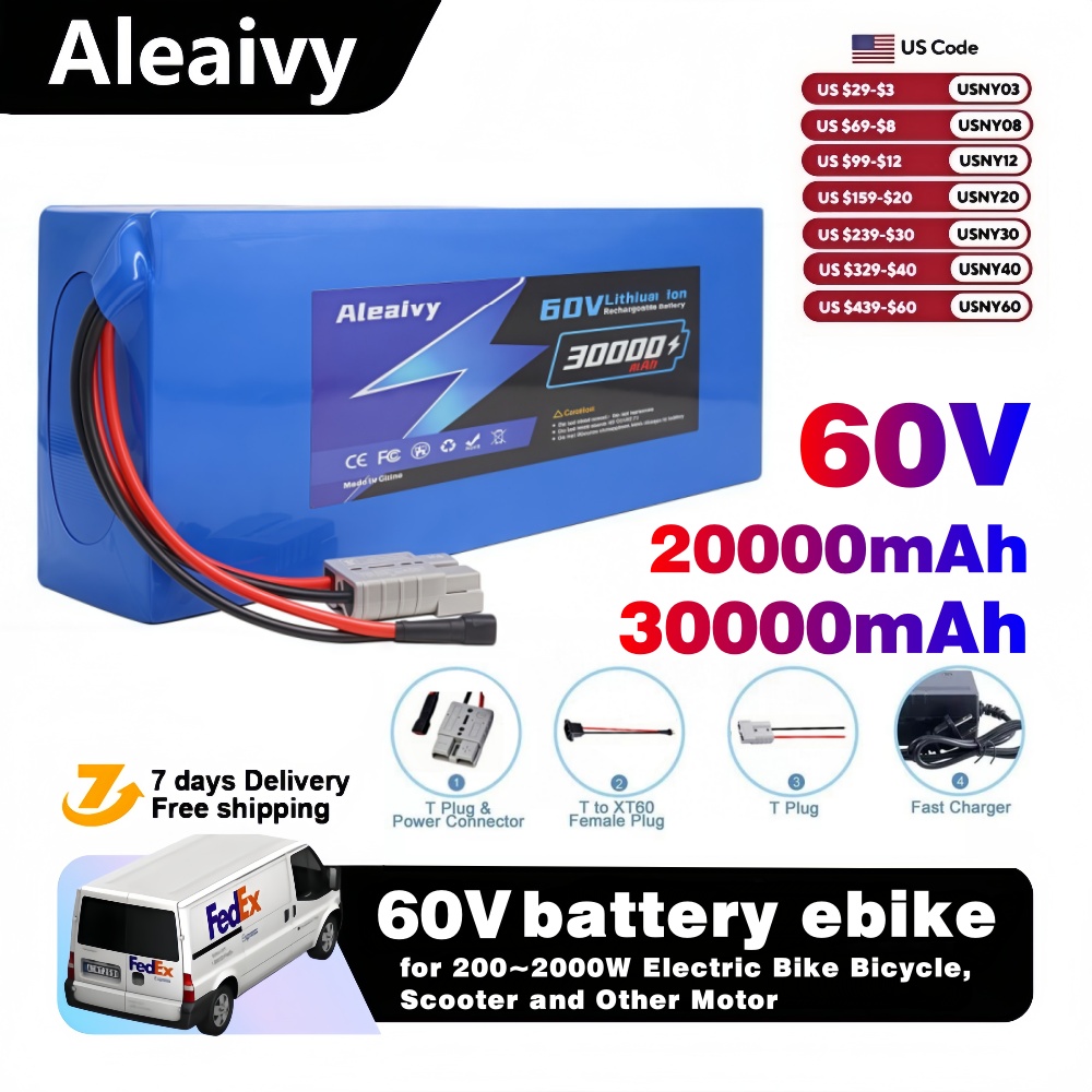 60V 30Ah 21700 Battery Pack - Ship from US 60V 20Ah 30Ah