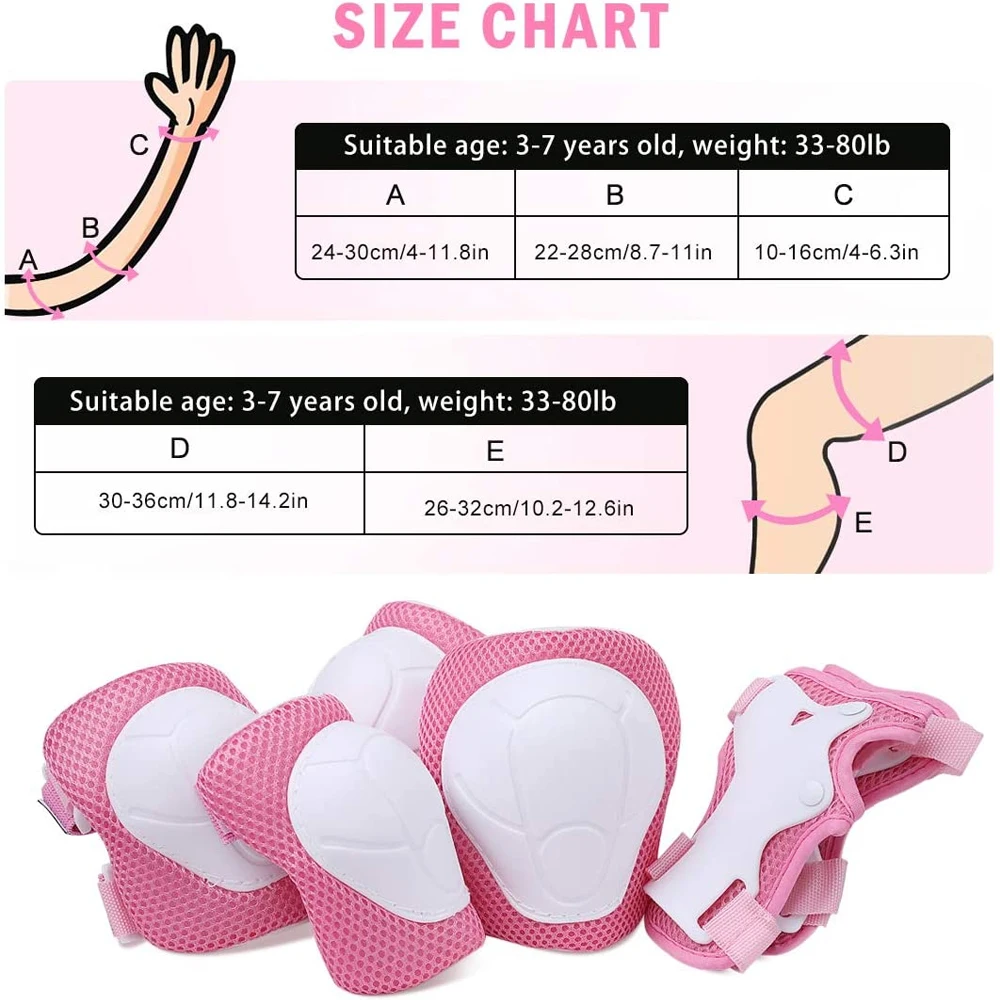 7Pcs/Set Roller Skating Kids B - Scooter Helmet Set review and price