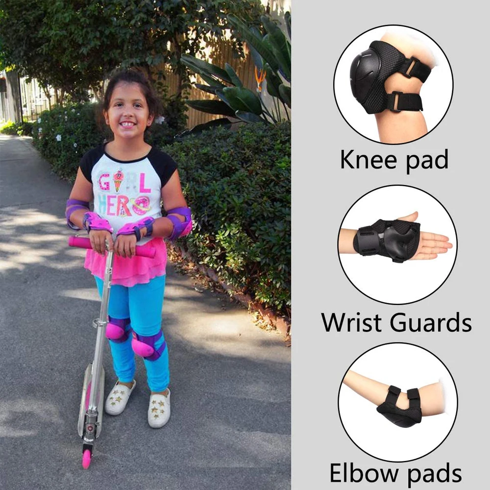 7Pcs/Set Roller Skating Kids B - Scooter Helmet Set review and price