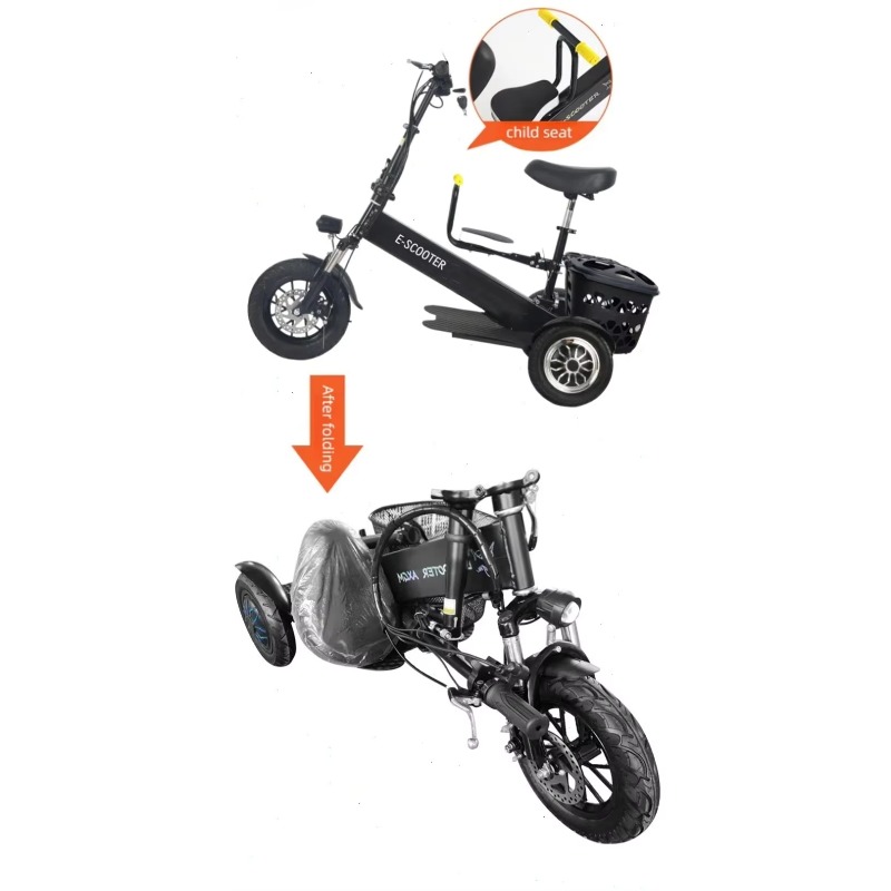 【2026】3 Wheel 2 Seats Folding  - Folding Electric Scooter review and price